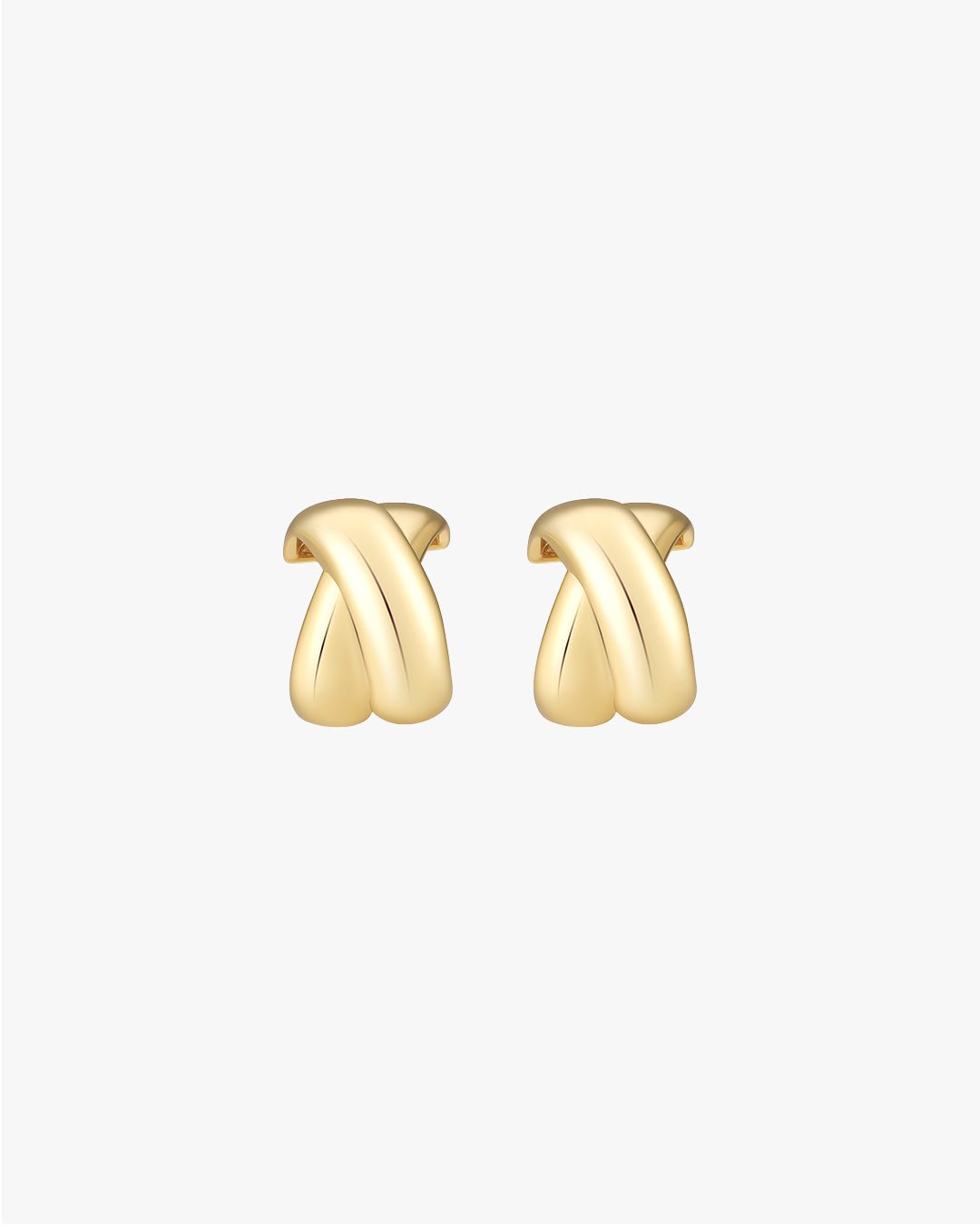 Gold Twisted Hoop Earrings β Sculptural Modern Minimalist Jewelry