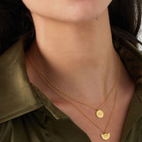 Gold Coins Bracelet - Layered Coin Charm Bangle - 18K Gold Tone