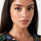 Gold Half Moon Necklace - Dainty Crescent Pendant - 18K Gold Tone