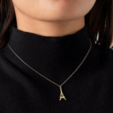 Silver Eiffel Elegance Necklace - Paris Inspired Minimalist Design