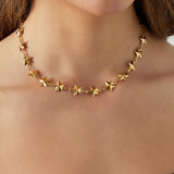 Gold Twilight Necklace - Elegant Evening Pendant Design - 18K Gold Tone