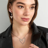 Gold Pearl and Heart Pendant Earrings - Romantic Heritage - 18K Gold Tone