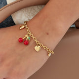 Silver Cherish Charm Bracelet - Meaningful Heart Charm - Silver Tone