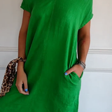 Women's Cap Sleeve Shift Dress | Mini