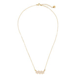 Gold Up and Down Zirconia Necklace - Sparkling Layered Pendant - 18K Gold tone