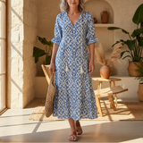 Women's Half Sleeve Boho Dress | Maxi