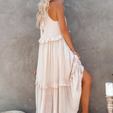Women's Halter Summer Dress with Ruffles | Maxi