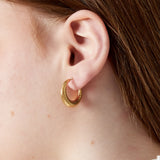 Gold Soleil Hoop Clip Earrings - Radiant Sun Design - Non-Pierced