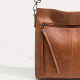 Retro Square Leather Crossbody Bag