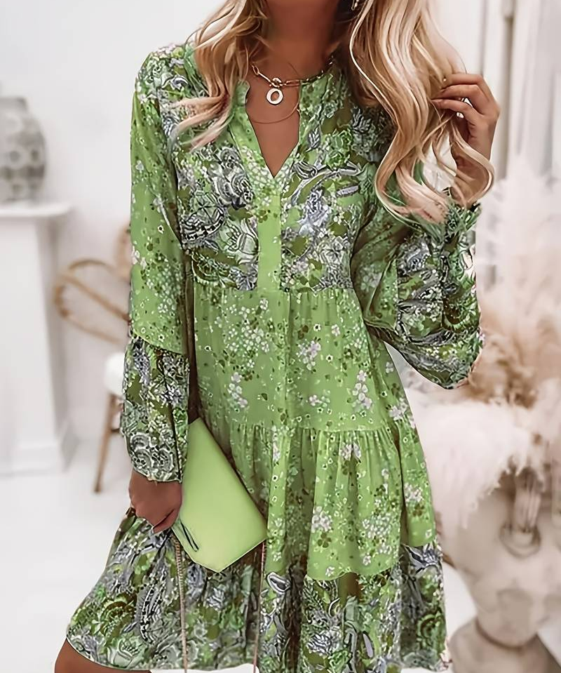 Women's Boho Ruffle Dress | Mini