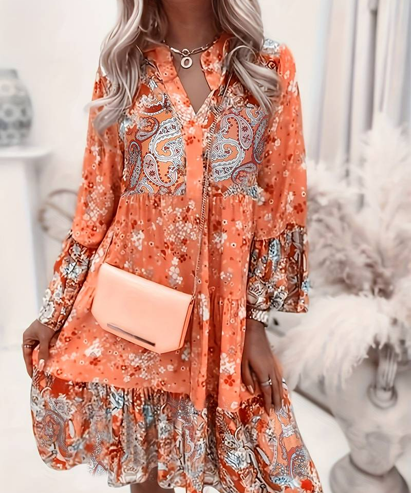 Women's Boho Ruffle Dress | Mini