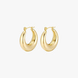 Bold Gold Tone Hoop Earrings