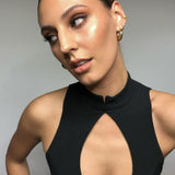 Bold Gold Tone Hoop Earrings