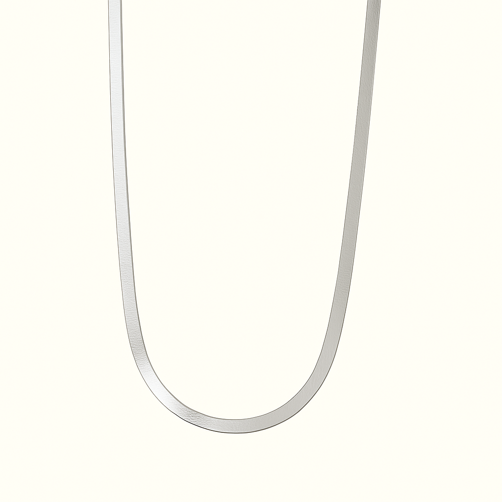 Gold-Tone Herringbone Flat Chain Necklace