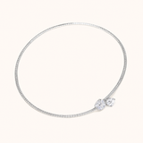 Slim Gold Choker with Pavé Detailing and Dual Stones