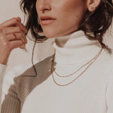 Gold Beaded Chain Necklace - Delicate Minimalist Layer Design - 18K Gold Plated