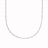 Gold Beaded Chain Necklace - Delicate Minimalist Layer Design - 18K Gold Plated