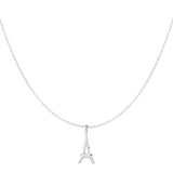 Silver Eiffel Elegance Necklace - Paris Inspired Minimalist Design