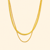 Triple-Layer Gold Chain Necklace