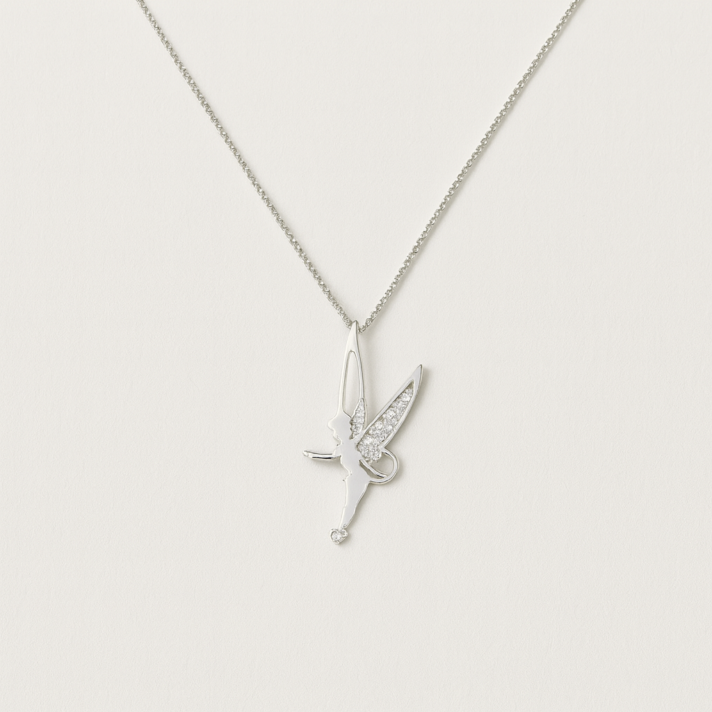 Fairy Pendant Necklace with Wing Detail