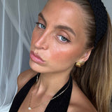 Gold Crystal Necklace - Pear & Oval Cut Zirconia - 18K Gold Tone - Stainless Steel