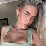 Gold Textured Hoop Earrings with Ribbed Swirl Design