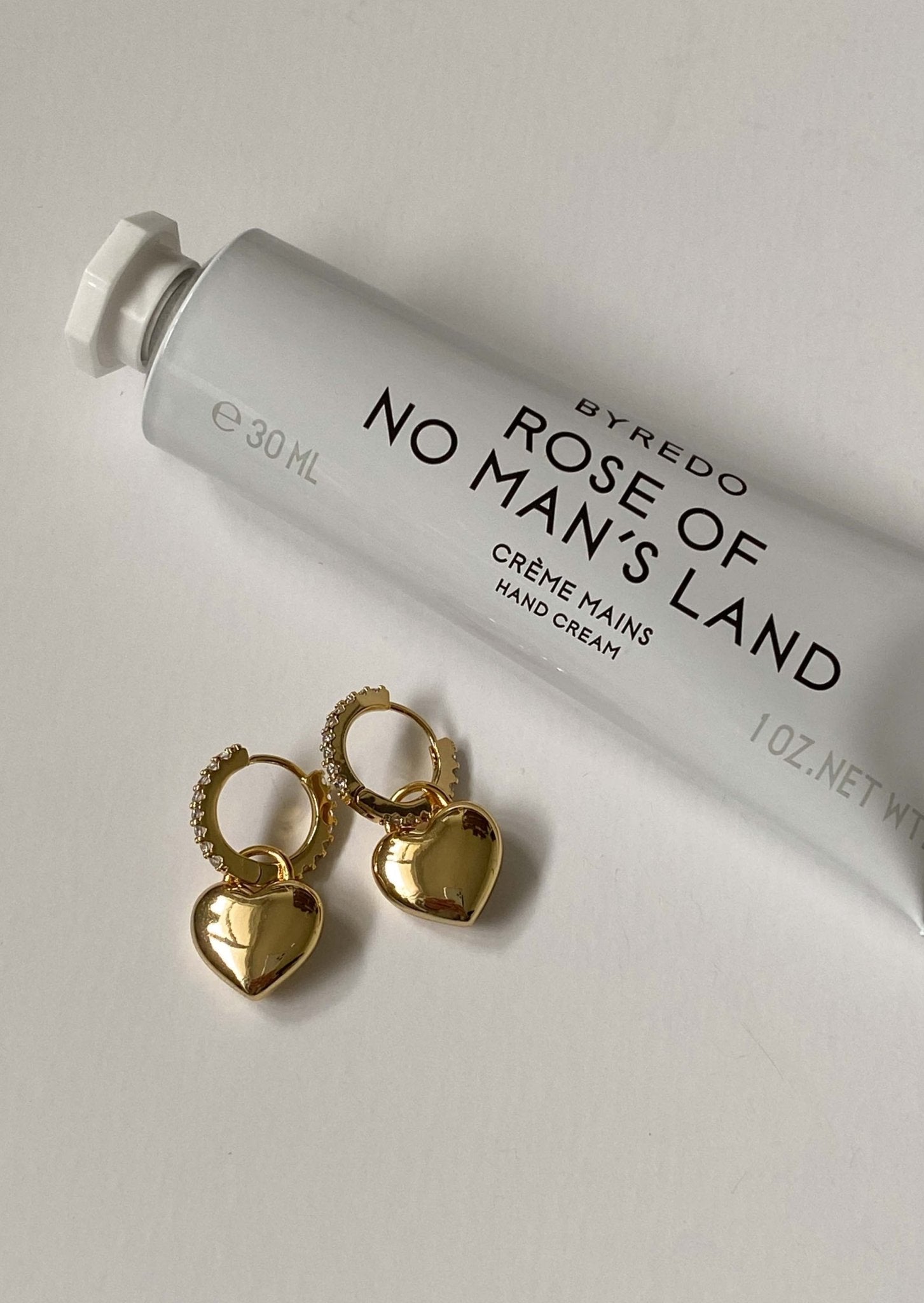 Heart-Shaped Earrings with Stone Accents in Gold or Silver
