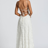 Women's Sphagetti Sleeves Wedding Guest Dress | Maxi