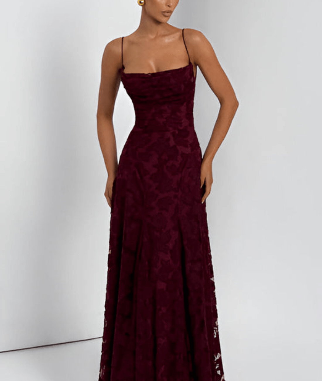 Women's Sphagetti Sleeves Wedding Guest Dress | Maxi