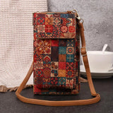Boho Floral Crossbody Wallet