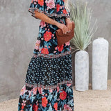 Women's Off Shoulder Mexican Style Summer Dress | Maxi