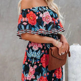 Women's Off Shoulder Mexican Style Summer Dress | Maxi