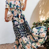 Women's Off Shoulder Mexican Style Summer Dress | Maxi