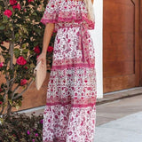 Women's Off Shoulder Mexican Style Summer Dress | Maxi