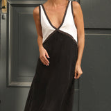 Women's Sleeveless V-Neck A-Line Wedding Guest Dress | Maxi