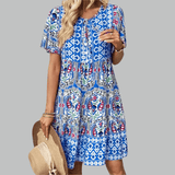 Women's Short Sleeves Round Neck Dress | Mini