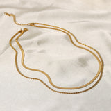 Triple-Layer Gold Chain Necklace