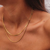 Triple-Layer Gold Chain Necklace