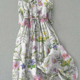 Women's 3/4 Sleeves Dress with Belt | Midi