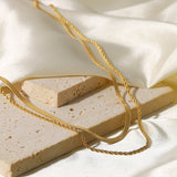 Triple-Layer Gold Chain Necklace