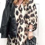Women's Leopard Print Dress | Midi