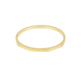 Gold Shaped Bangle - Modern Geometric Cuff - 18K Gold Tone