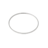 Silver Small Rhinestone Bangle - Dainty Crystal Cuff - Silver Tone