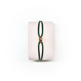 Tri Colour Knot Cord Bracelet with Ring Accent