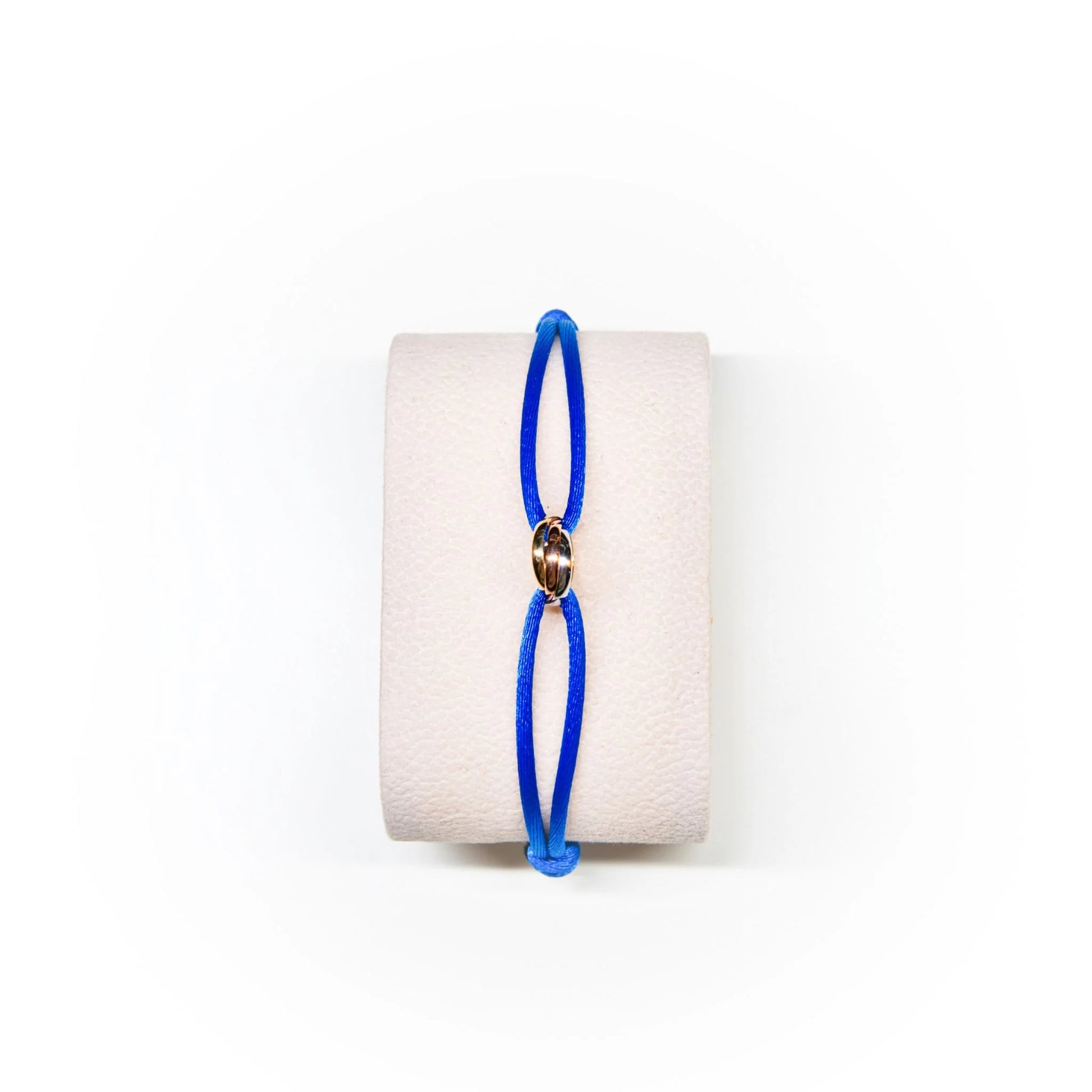 Tri Colour Knot Cord Bracelet with Ring Accent