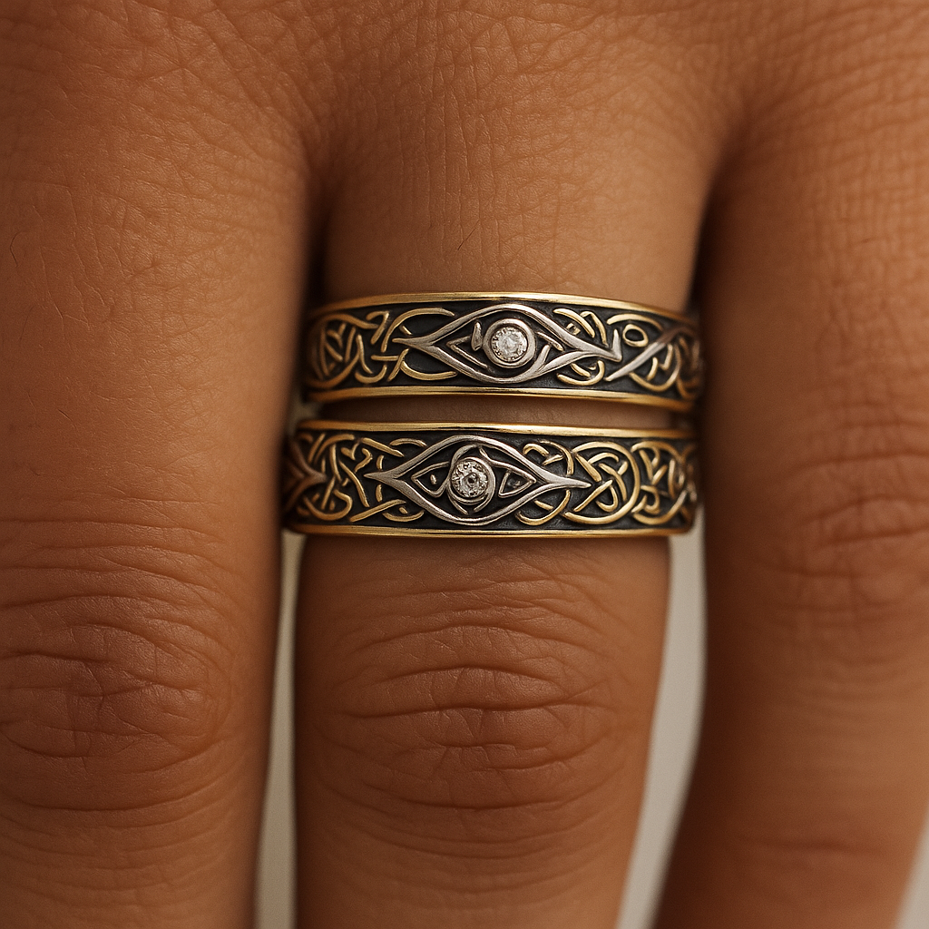 Vintage Gold and Silver Couple Rings