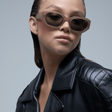 Women’s Everyday Sunglasses – Taupe Frame with Smoke-Tinted Lenses