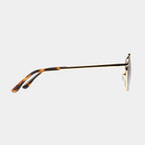 Women’s Aviator Sunglasses – Gold Metal Frame with Chocolate Lenses