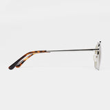 Women’s Silver Metal Frame Sunglasses – Khaki-Tinted Lenses