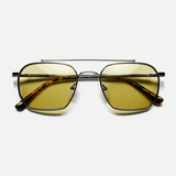 Women’s Silver Metal Frame Sunglasses – Khaki-Tinted Lenses